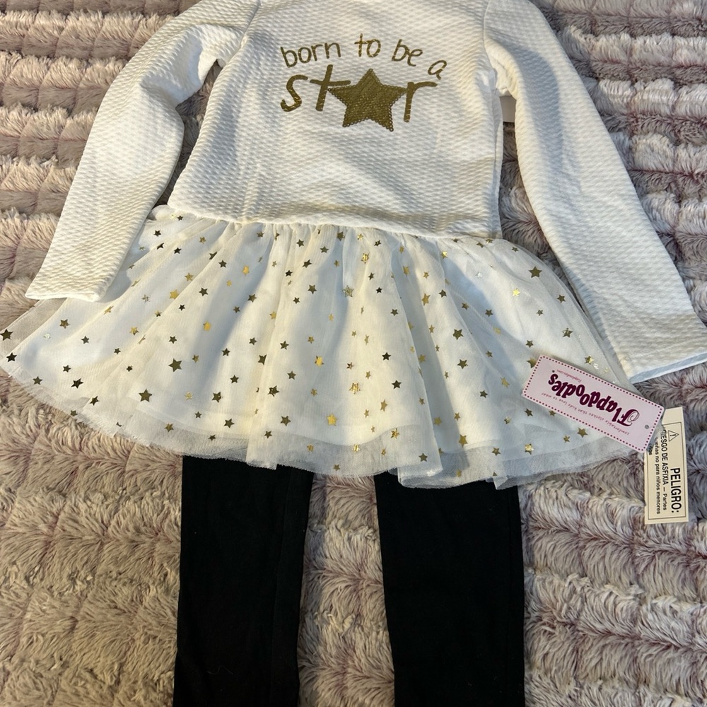 Flapdoodles 2 Pc Born To Be A Star Outfit Size 5